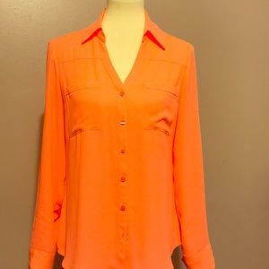 NWOT Neon orange shirt